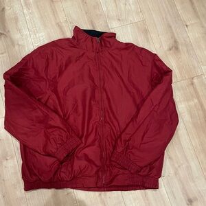 George Men's Bold Red Windbreaker